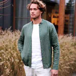 Breezy Linen Bomber The Perfect Summer Layer for Men