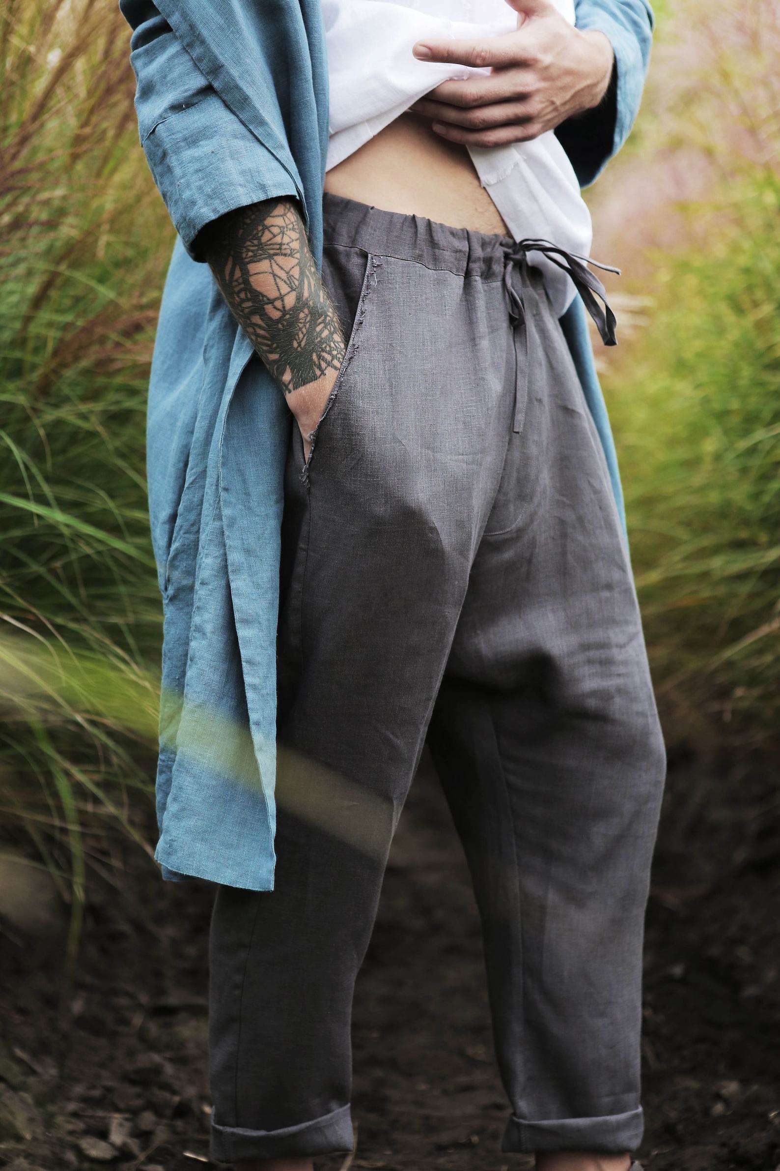 Breezy Linen Lounge Pants Sustainable Comfort for Modern Men - Image 2