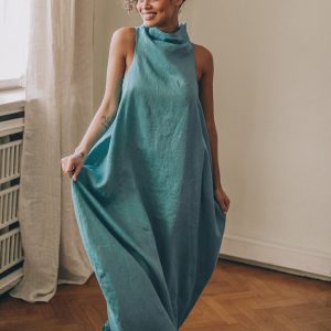 Breezy Linen Maxi Dress Elevate Your Summer Style with Comfort and Elegance