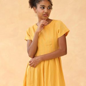 Breezy Linen Midi Dress Elevate Your Summer Style with Comfort and Elegance