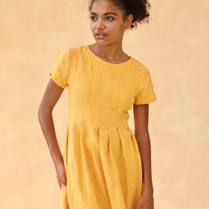 Breezy Linen Midi Dress Elevate Your Summer Style with Comfort and Elegance
