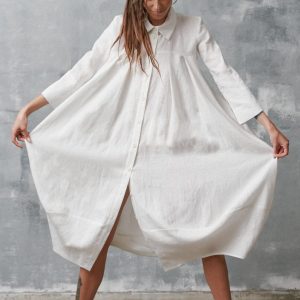 Breezy Linen Shirt Dress Elevate Your Summer Style with A92008