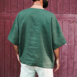 Breezy Linen T-Shirt Oversized Comfort and Style for Men