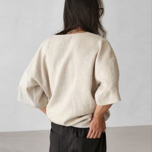 Breezy Linen T-Shirt Oversized Comfort and Style for Men