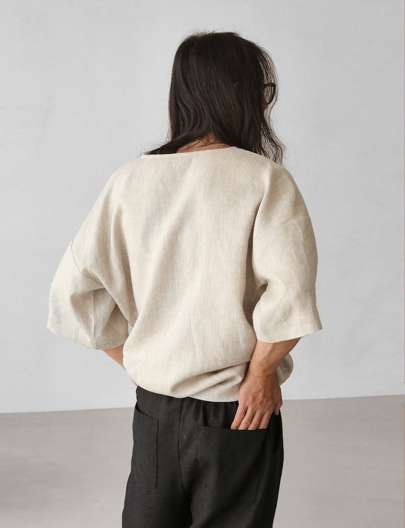 Breezy Linen T-Shirt Oversized Comfort and Style for Men