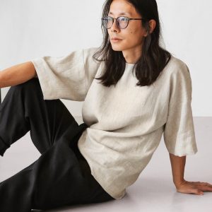 Breezy Linen T-Shirt Oversized Comfort and Style for Men