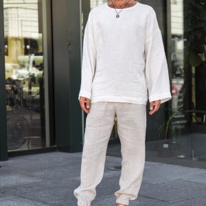 Breezy Linen T-Shirt Oversized Comfort for the Modern Man