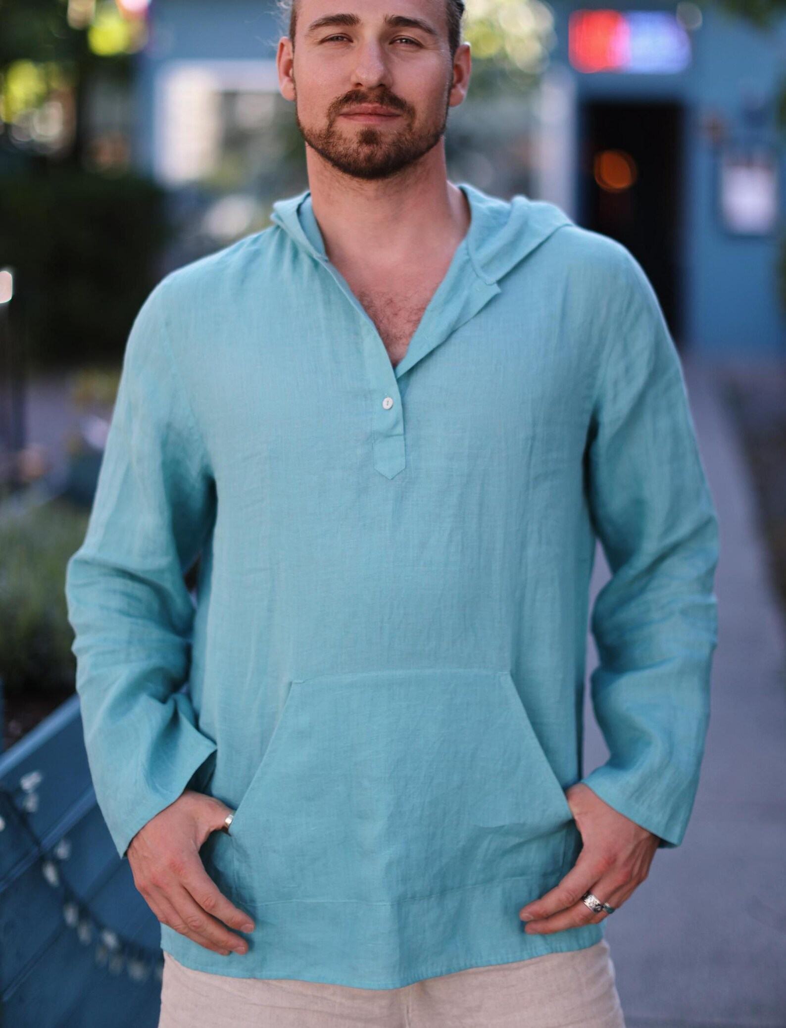 Breezy Linen Unisex Summer Hoodie Elevate Your Style with Comfort and Versatility - Image 5