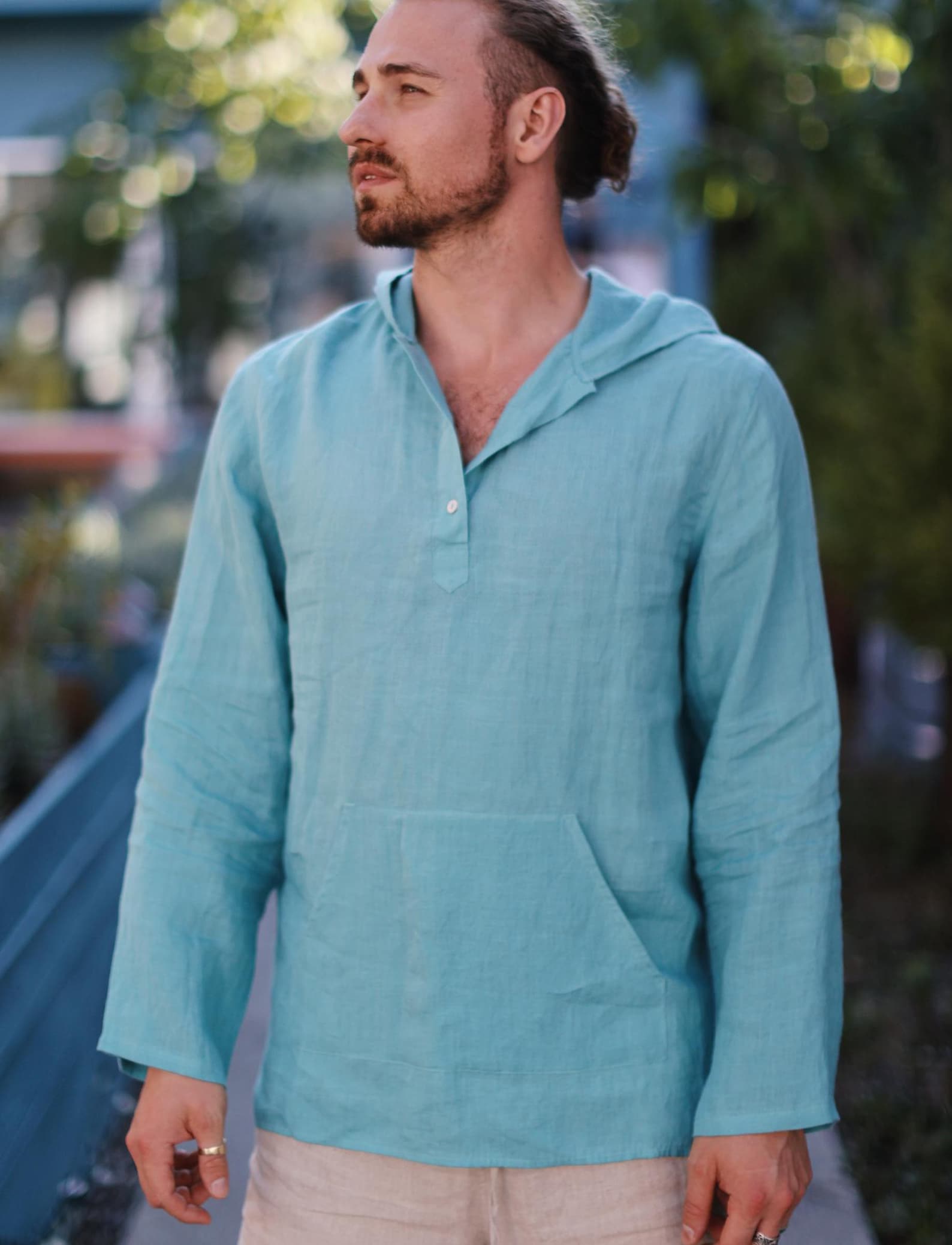 Breezy Linen Unisex Summer Hoodie Elevate Your Style with Comfort and Versatility - Image 4