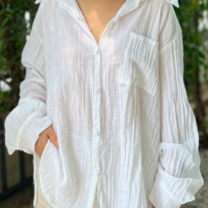 Breezy Muslin Double Gauze Blouse Elevate Your Summer Style with Comfort and Versatility