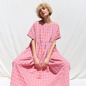Breezy Seersucker Maxi Dress SILVINA by OFFON CLOTHING