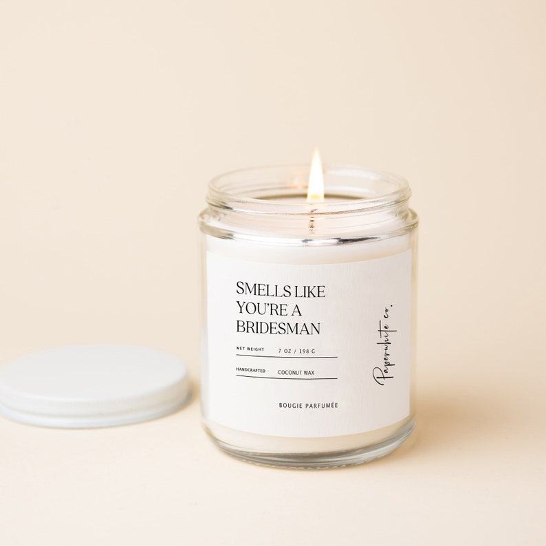 Bridesman Proposal Candle The Interesting  Item for Your Special Man