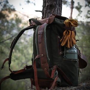 Bushcraft Backpack Canvas-Leather Adventure Companion for Hikers and Campers