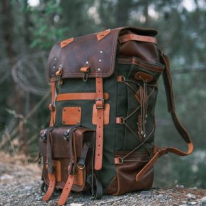 Bushcraft Backpack Waxed Canvas, Personalized for Adventure