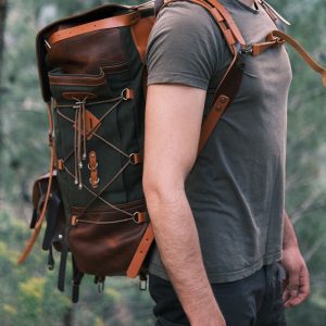 Bushcraft Backpack Waxed Canvas, Personalized for Adventure