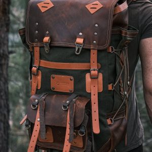 Bushcraft Backpack Waxed Canvas, Personalized for Adventure