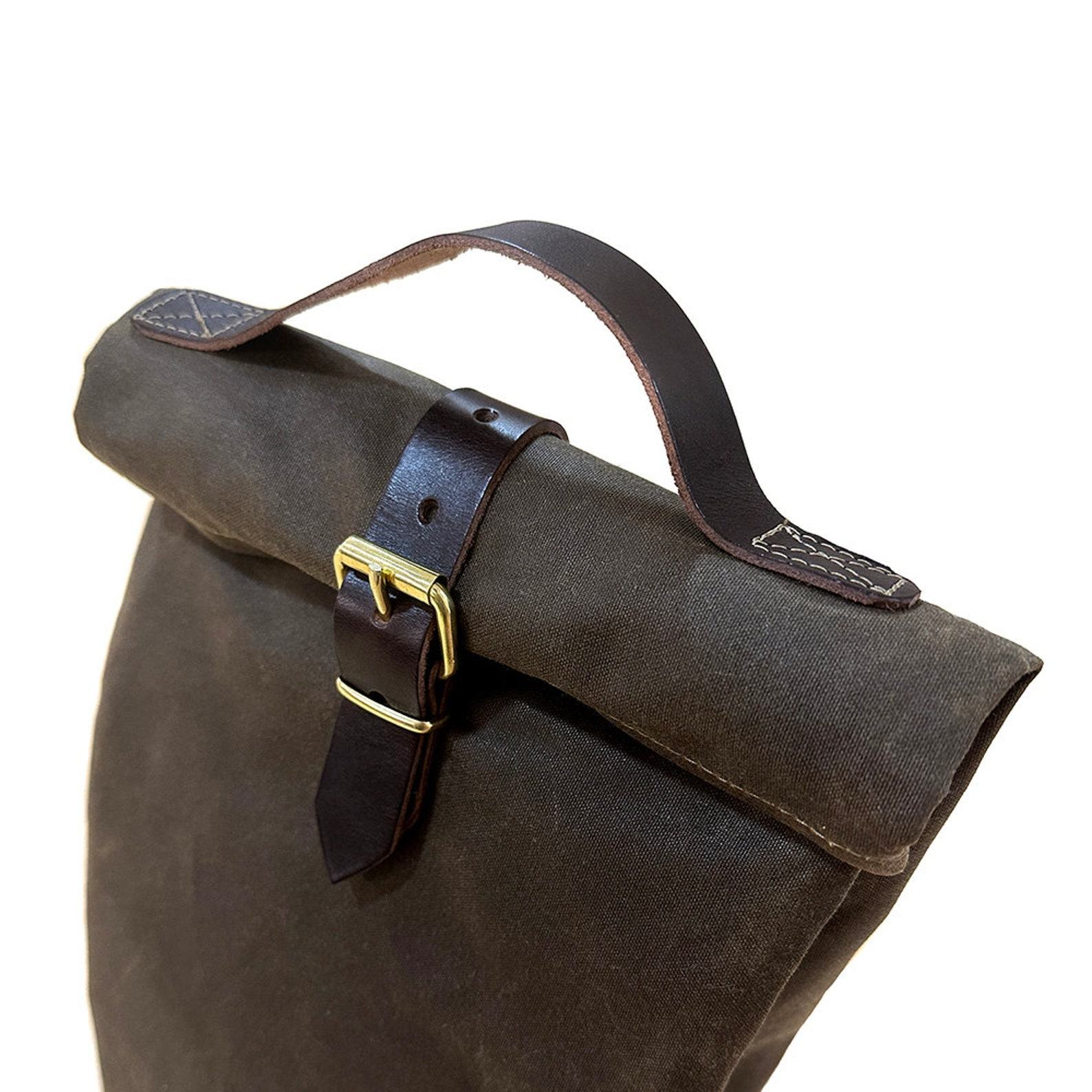 Bushcraft Essential Durable Oilskin Canvas Lunch Bag for Outdoor Adventures