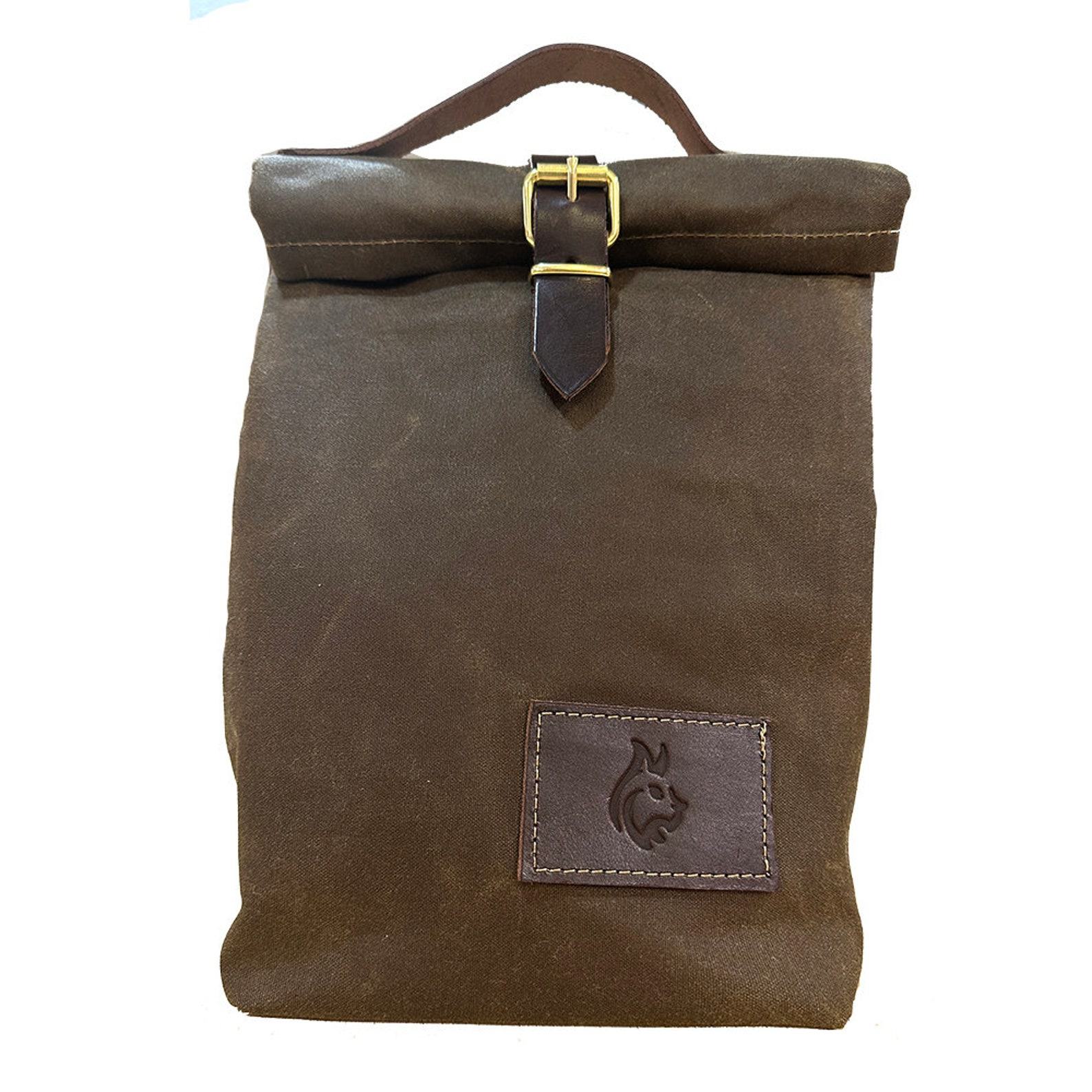 Bushcraft Essential Durable Oilskin Canvas Lunch Bag for Outdoor Adventures