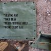 Bushcraft Utility Mat Waxed Canvas Wood Carrying Case and Seat Pad for Outdoor Adventures
