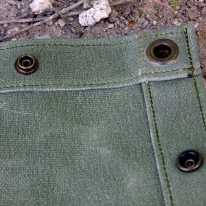 Bushcraft Utility Mat Waxed Canvas Wood Carrying Case and Seat Pad for Outdoor Adventures