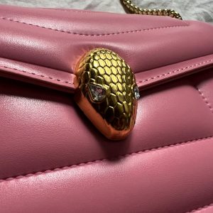 Bvlgari Serpenti Forever Pink Leather Shoulder Bag