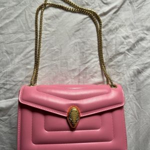 Bvlgari Serpenti Forever Pink Leather Shoulder Bag