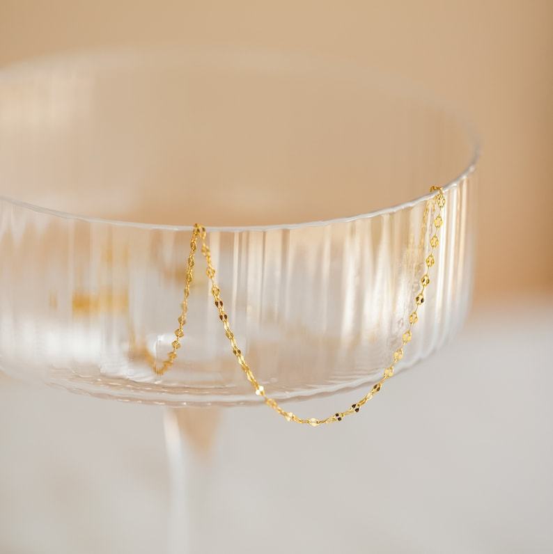 Caitlyn Minimalist’s Dainty Mirror Chain Necklace Elevate Your Style with Grace and Simplicity