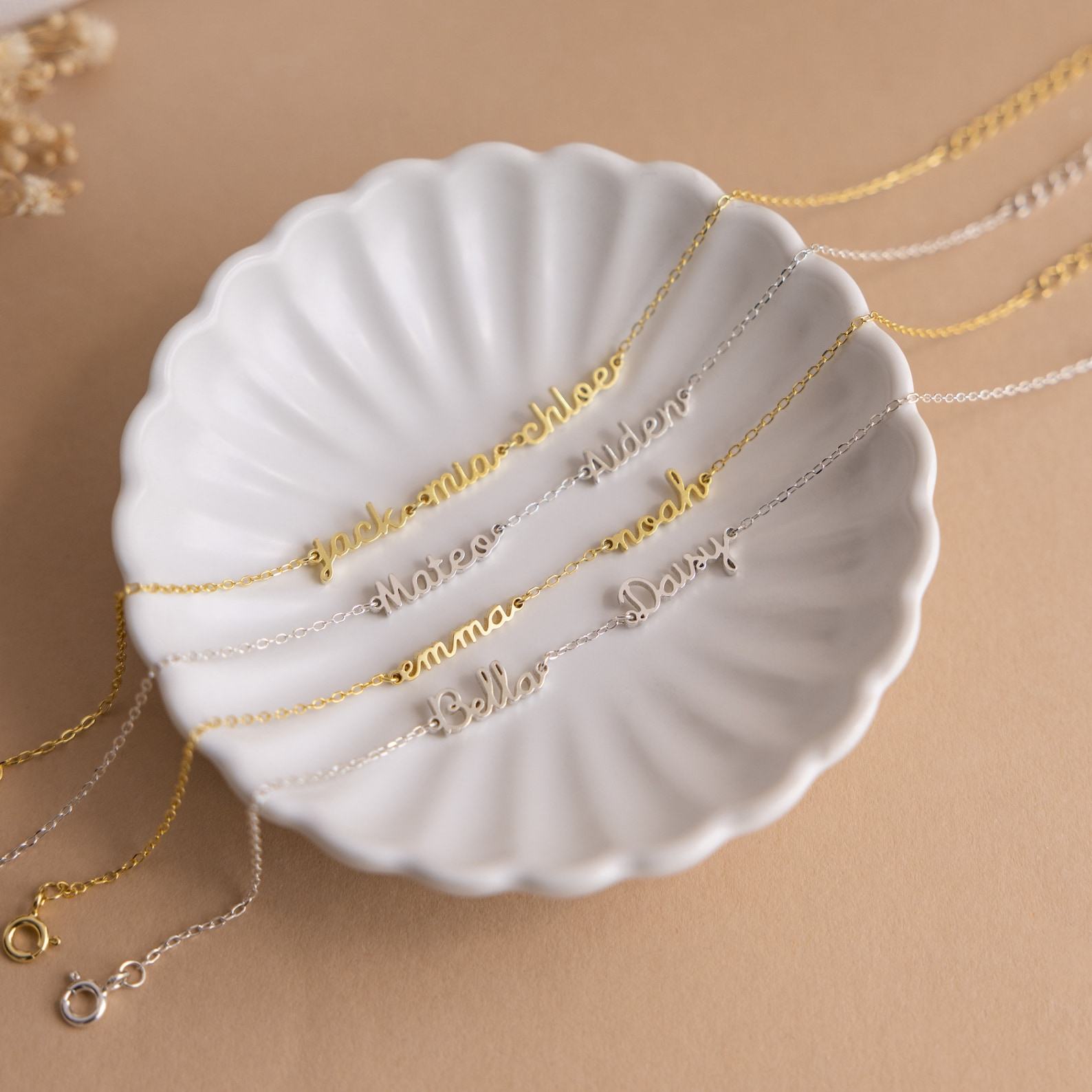 Caitlyn Minimalist’s Dainty Name Bracelet Personalize Your Style with Custom Names in Gold