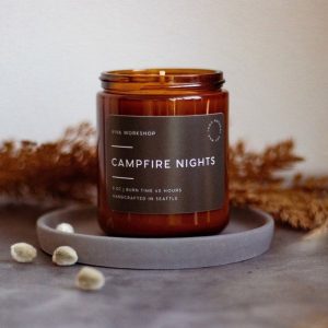 Campfire Nights Cozy Bonfire Vibes in a Non-Toxic Soy Wax Candle