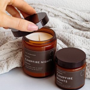 Campfire Nights Cozy Bonfire Vibes in a Non-Toxic Soy Wax Candle