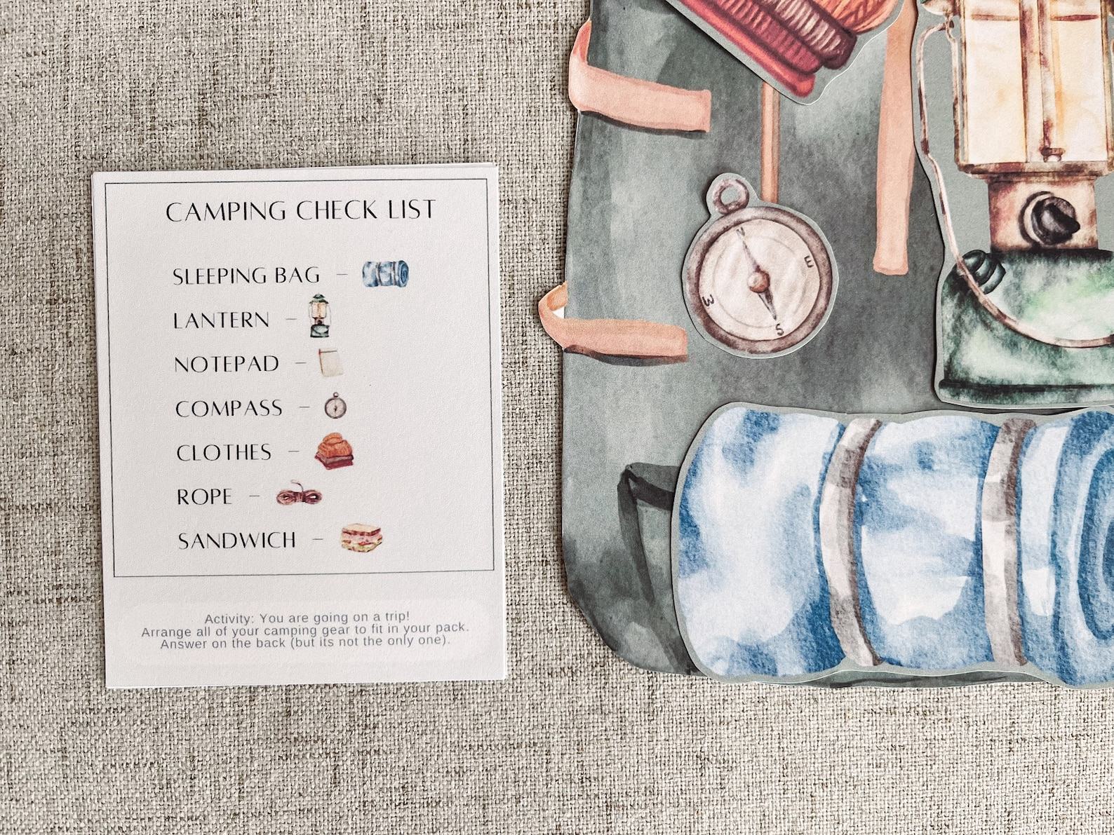 Camping Checklist Adventure A Fun and Educational Puzzle for Preschoolers - Image 6