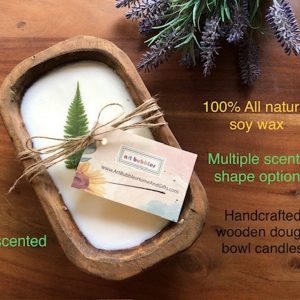 Candle Wood Dough Bowl Candle 95% Natural Soy Wax, Perfect for Birthdays, Mother’s Day, Christmas, Housewarming, Weddings, Anniversaries, and Retirement