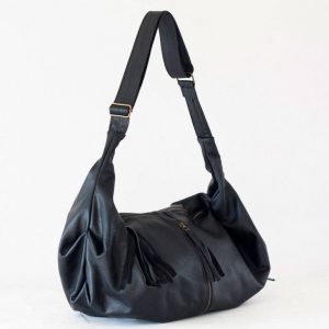 Captivating Black Leather Crossbody The Kallia Bag for Effortless Style and Functionality