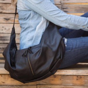 Captivating Black Leather Crossbody The Kallia Bag for Effortless Style and Functionality