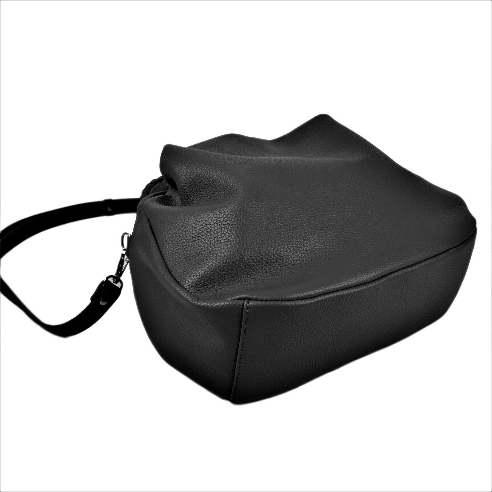 Captivating Black Leather Handbag A Timeless Item for Her from Ukraine