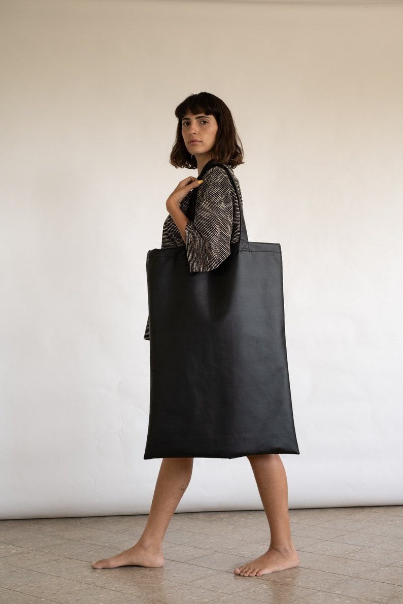 Captivating Black Vegan Leather Bag Ethical Style Meets Timeless Elegance