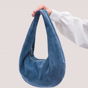 Captivating Blue Suede Hobo A Versatile Shoulder Bag for Style and Comfort