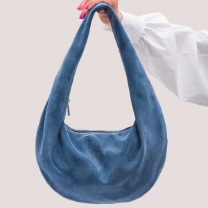 Captivating Blue Suede Hobo A Versatile Shoulder Bag for Style and Comfort
