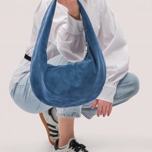 Captivating Blue Suede Hobo A Versatile Shoulder Bag for Style and Comfort