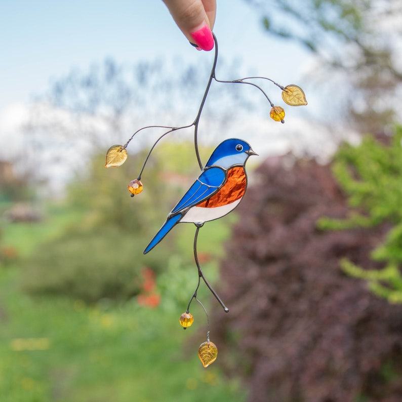 Captivating Bluebird Suncatcher A Symphony of Color for Your Home and Heart