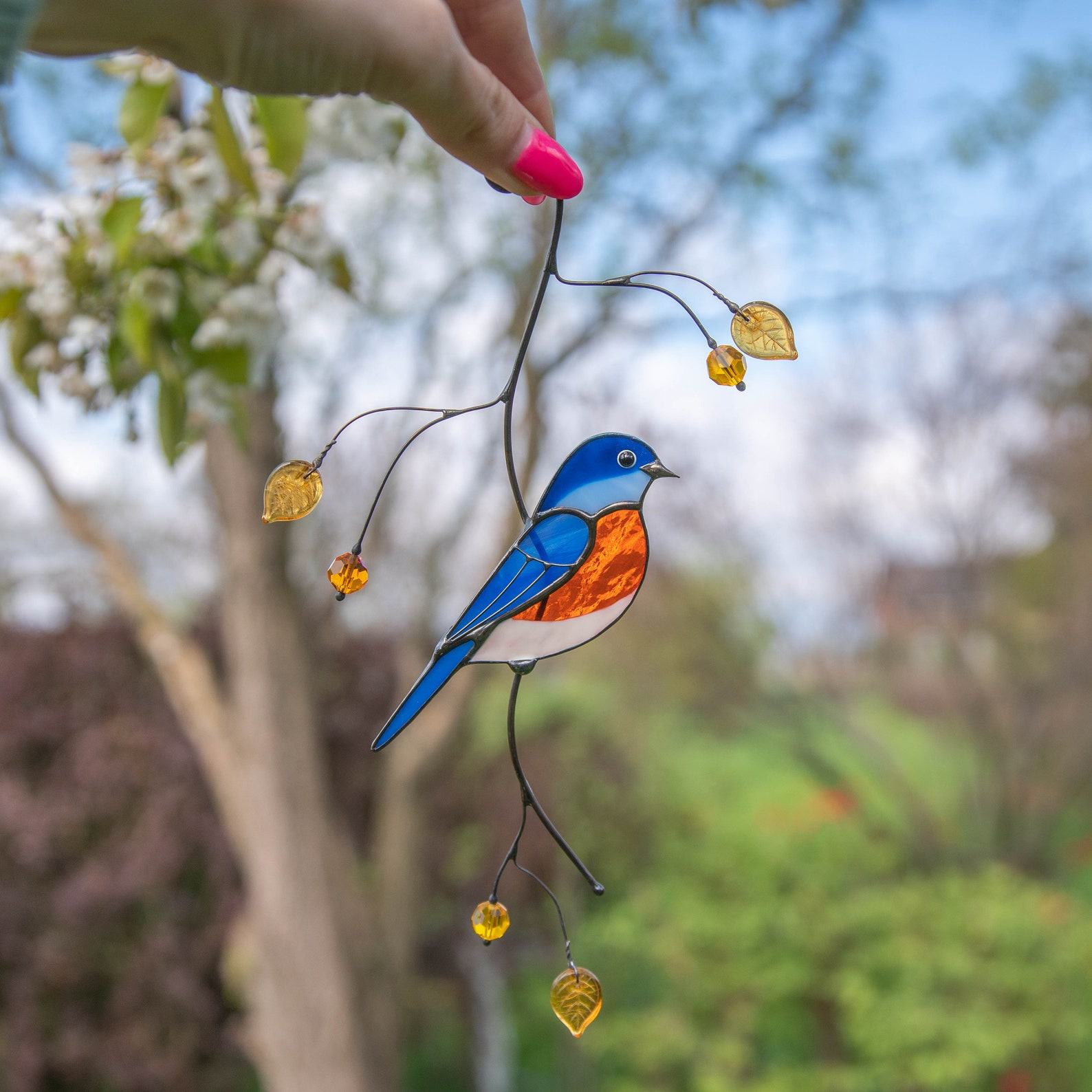 Captivating Bluebird Suncatcher A Symphony of Color for Your Home and Heart