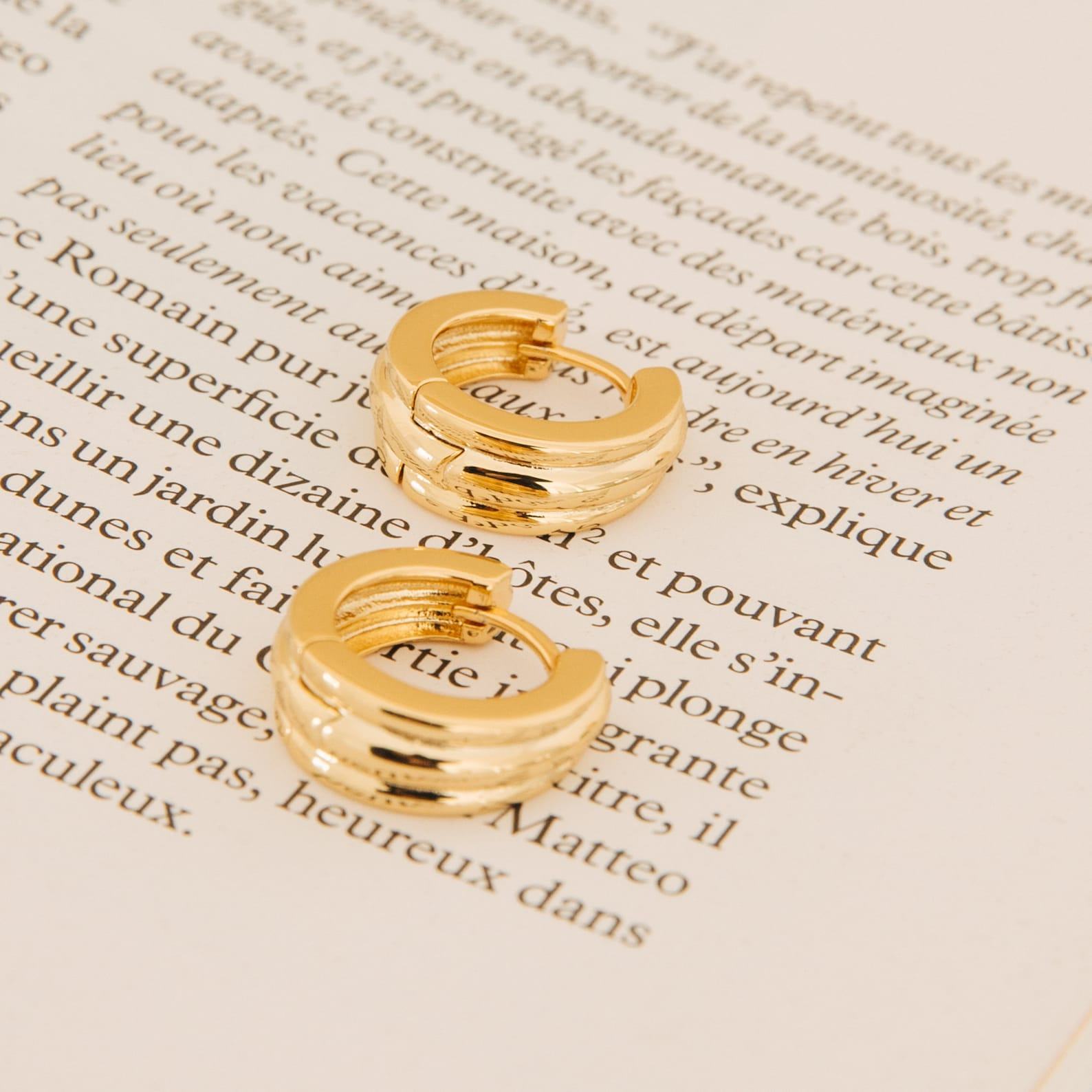 Captivating Canal Chunky Hoops Elevate Your Style with Minimalist Gold Jewelry