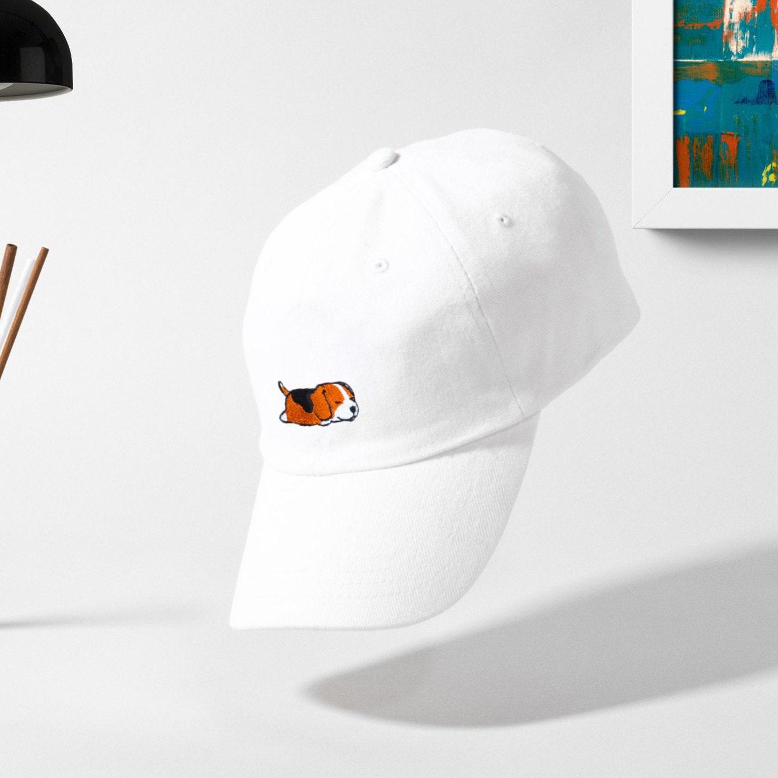 Captivating Cap Beagle Dog Embroidery Embroidered in the UK for a Paw-some Style