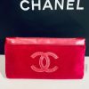 Captivating Chanel Cosmetic Clutch A Velvet Symphony in Pink and Red