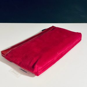 Captivating Chanel Cosmetic Clutch A Velvet Symphony in Pink and Red