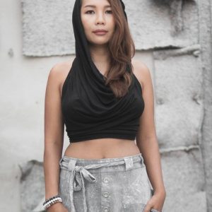 Captivating Cowl Neck Crop Top Elevate Your Style with Backless Elegance