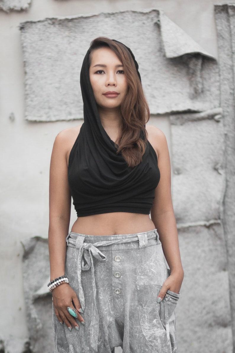 Captivating Cowl Neck Crop Top Elevate Your Style with Backless Elegance