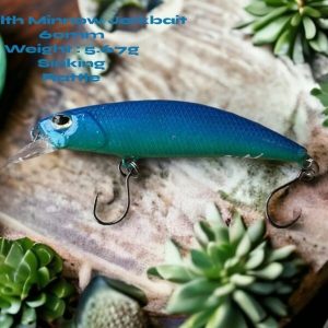 Captivating Emerald Blue Minnow Handcrafted Allure for Trout Triumphs