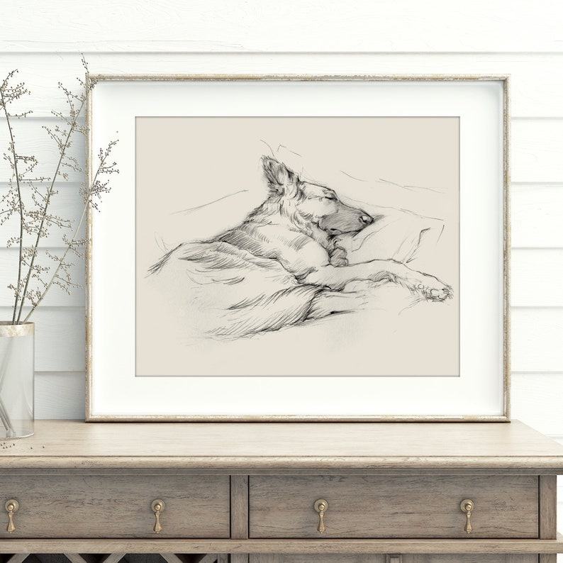 Captivating German Shepherd Drawing A Masterpiece for Your Walls