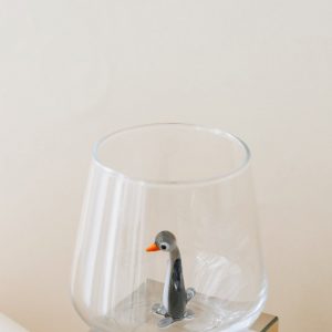 Captivating Penguin Drinking Glass A Quirky Animal Figure for Home Dcor and Item-Giving